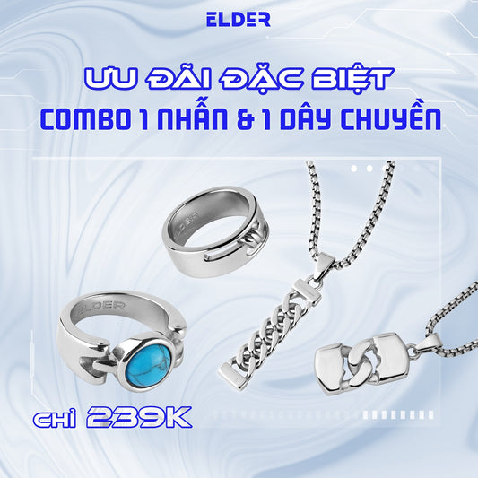 Combo 1 Dây Chuyền - 1 Nhẫn Tự Chọn Thép Không Gỉ Stainless Steel ELDER