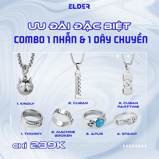 Combo 1 Dây Chuyền - 1 Nhẫn Tự Chọn Thép Không Gỉ Stainless Steel ELDER