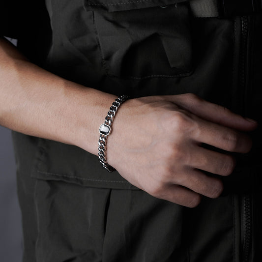 Vòng Tay Thời Trang Staintless Steel Black Stone Elder