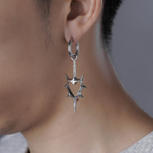 Khuyên Tai Thời Trang Stainless Steel Glowing Heart Elder