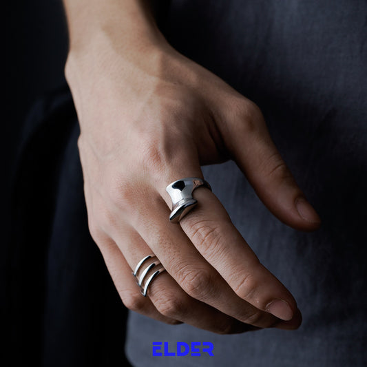 Nhẫn Thời Trang Stainless Steel Curling Elder
