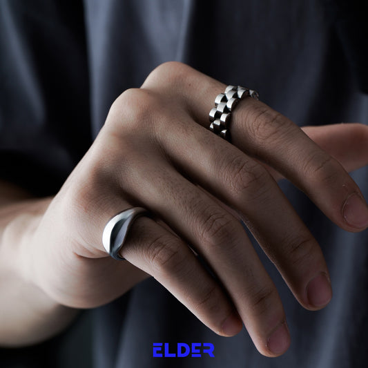 Nhẫn Thời Trang Stainless Steel Convex Elder