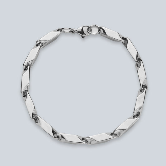 Vòng Tay Thời Trang Stainless Steel Mắt Xích Bạc Elder