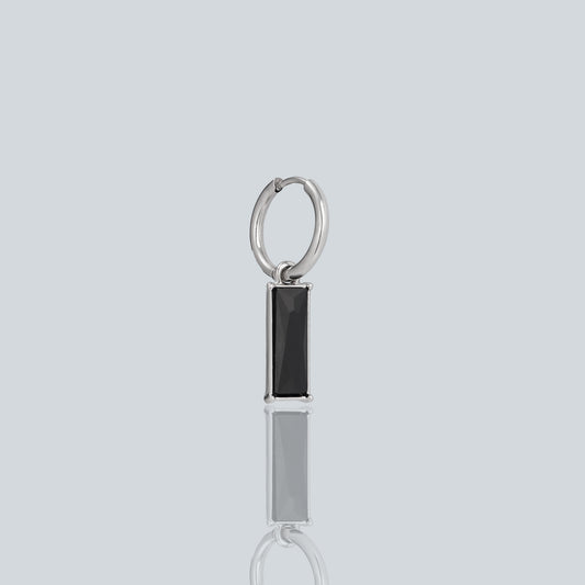 Khuyên Tai Thời Trang Stainless Steel Black Stone Elder