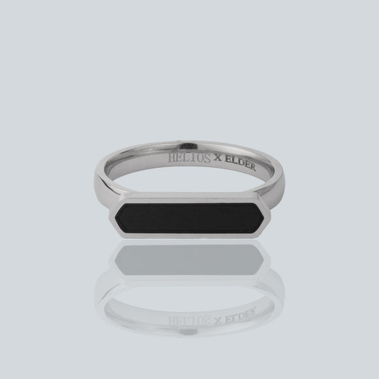 Nhẫn Thời Trang Stainless Steel Black Stone Elder