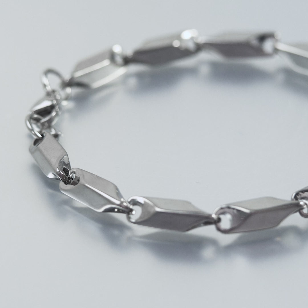 Vòng Tay Thời Trang Stainless Steel Mắt Xích Bạc Elder
