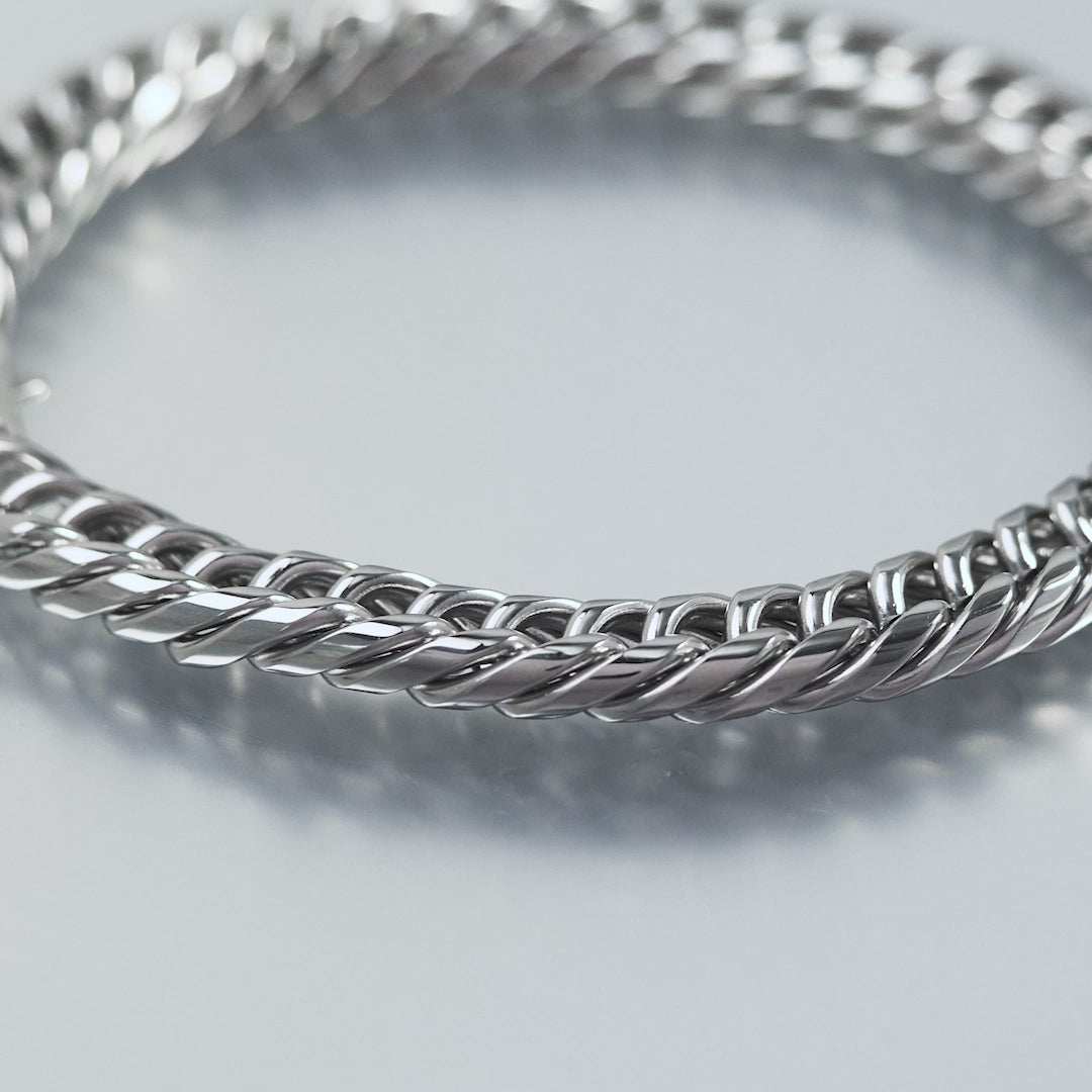 Vòng Tay Thời Trang Stainless Steel Xích Mix Bạc Elder