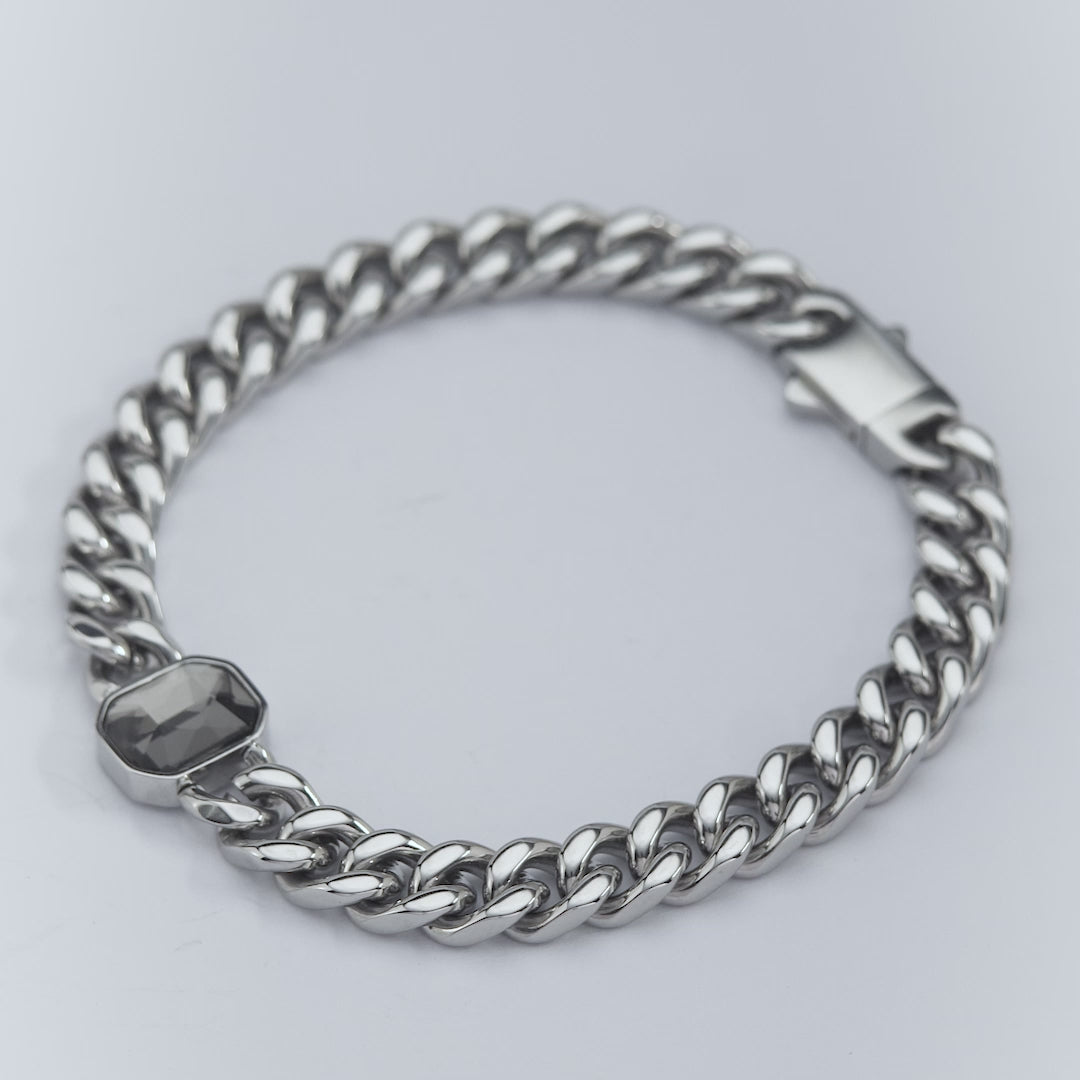 Vòng Tay Thời Trang Staintless Steel Black Stone Elder