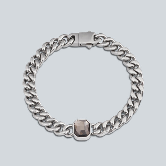 Vòng Tay Thời Trang Staintless Steel Black Stone Elder